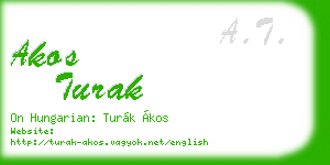 akos turak business card